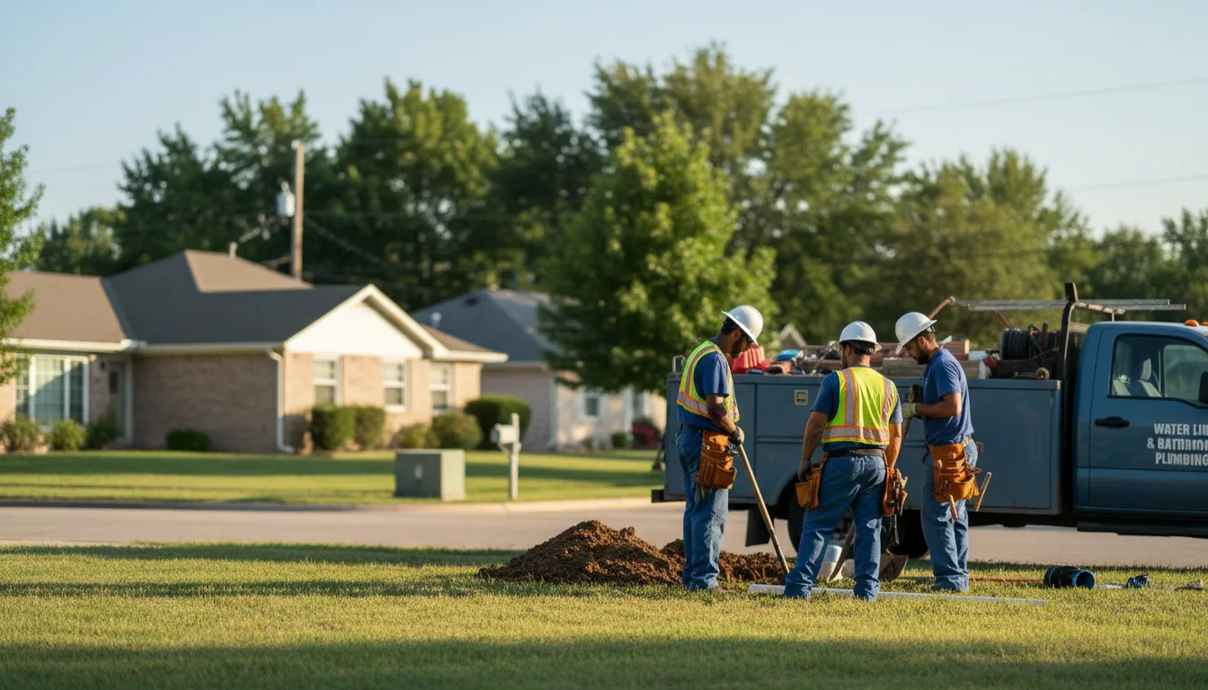 Residential water line and bathroom plumbing service in Wauseon, OH